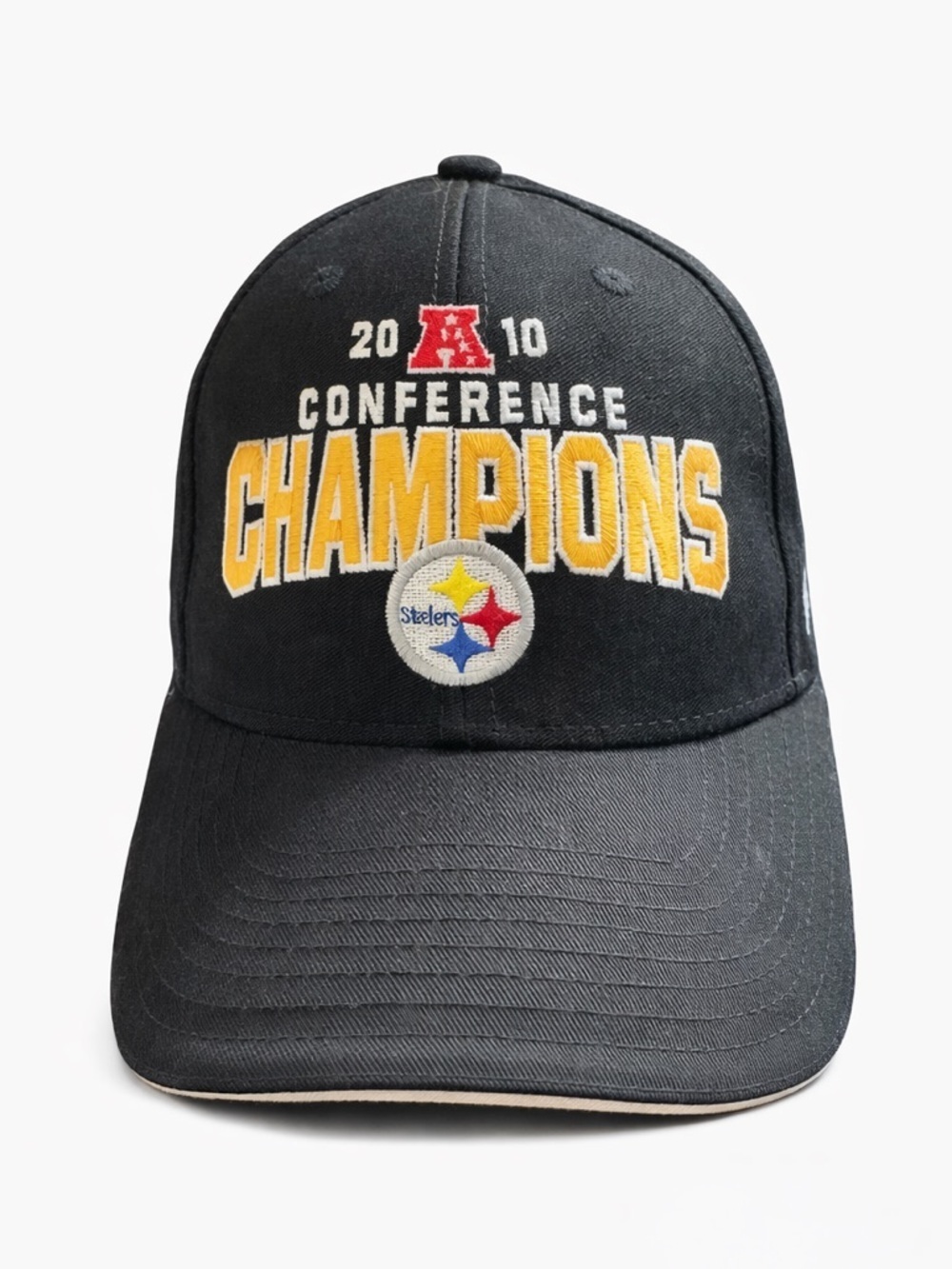 Reebok Pittsburgh Steelers 2010 AFC Champions Strapback Hat Black NFL Cap